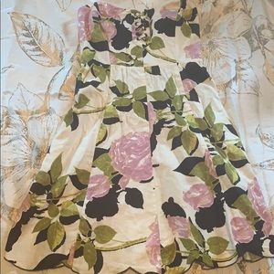 Classy floral strapless dress